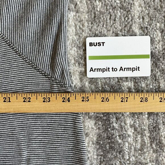 Tommy Hilfiger Sport Top Women's Size L Gray Stripes Raglan Long Sleeves - Picture 9 of 11